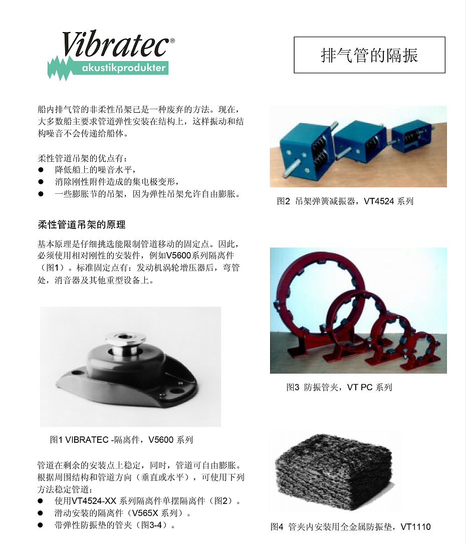 排氣管的隔振