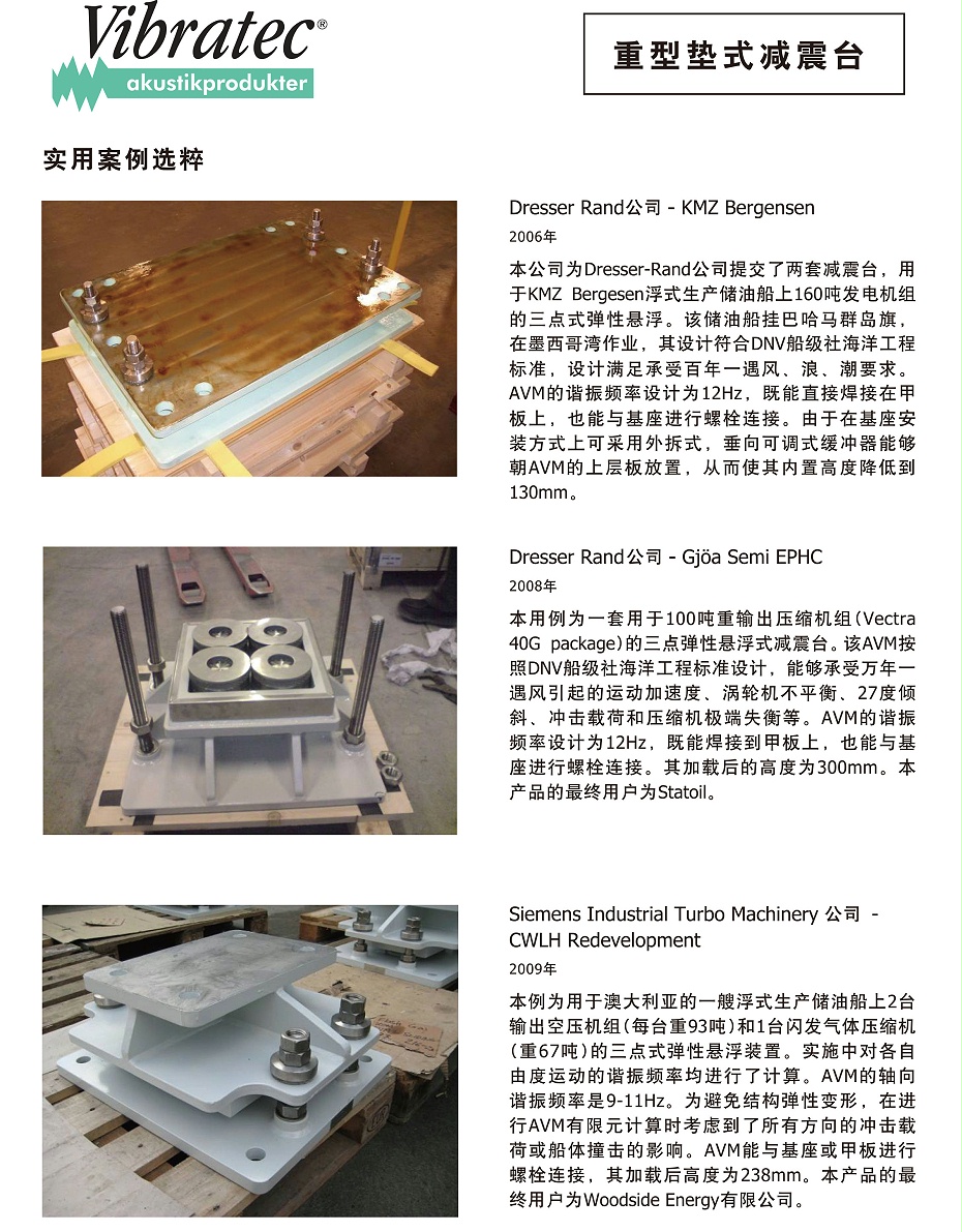重型墊式減震臺(tái)