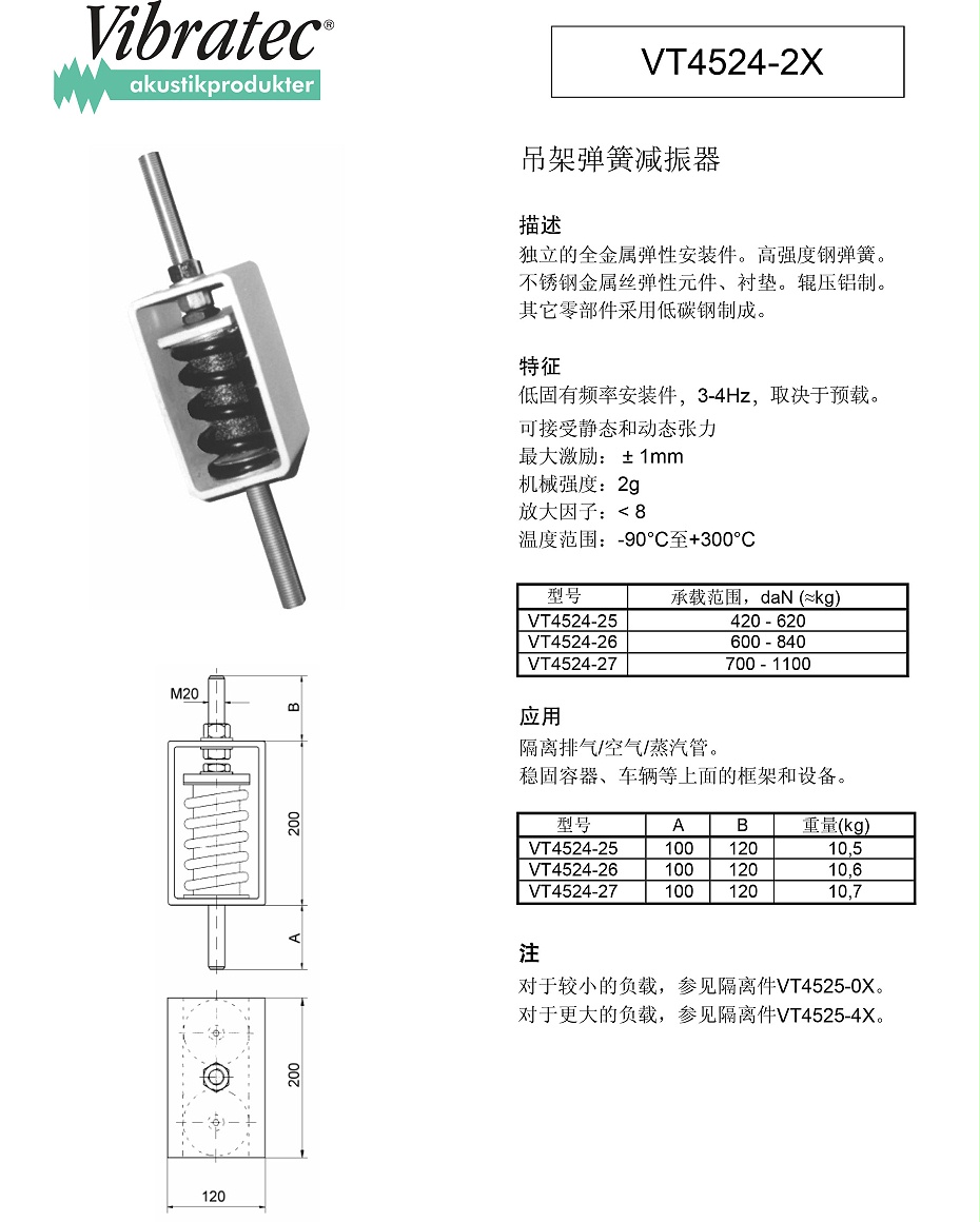 VT4524-2X吊架彈簧減振器