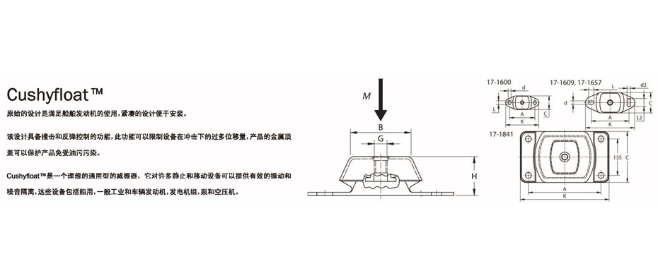 Cushyfloat型減振器