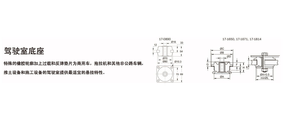 駕駛室底座減振器