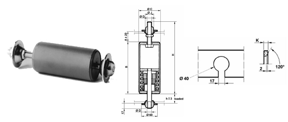 V303 - V308吊架彈簧減振器